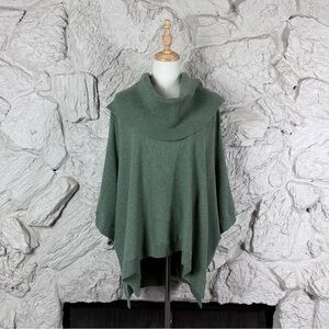 Ralph Lauren Blue Label Merino Wool Cowl Neck Poncho Moss | M/L